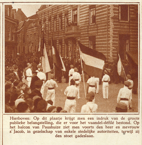 99459 Afbeelding van het defilé van Utrechtse verenigingen in Achter St.-Pieter te Utrecht ter gelegenheid van hert ...